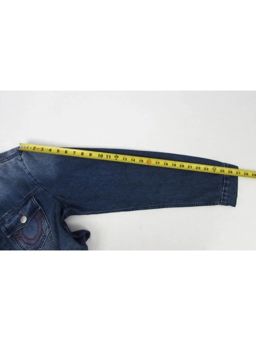 True Religion Men's Medium Blue Quartz Wash Trucker Denim Jacket 701133 NWT $184